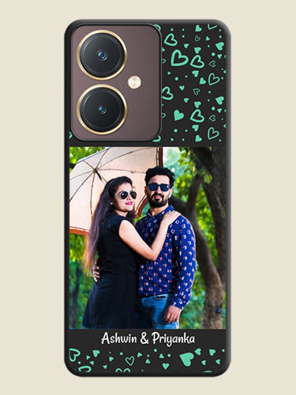 Custom Sea Green Indefinite Love Pattern - Photo on Space Black Soft Matte Mobile Cover - Vivo Y27