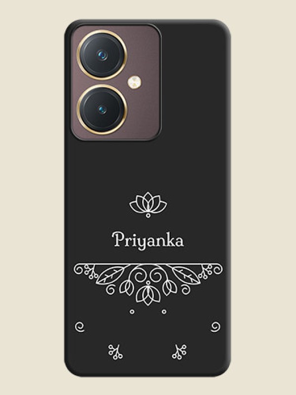 Custom Lotus Garden Custom Text On Space Black Personalized Soft Matte Phone Covers - Vivo Y27