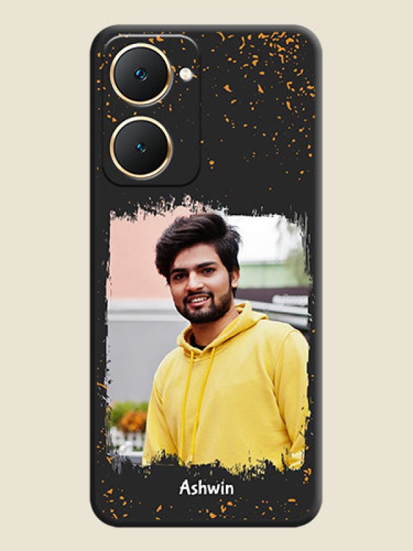 Custom Spray Free Design on Photo On Space Black Custom Soft Matte Mobile Back Cover - Vivo Y28e 5G