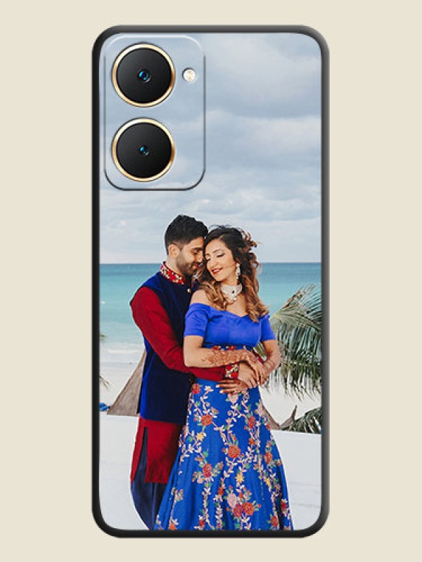 Custom Full Single Pic Upload On Space Black Custom Soft Matte Mobile Back Cover - Vivo Y28s 5G