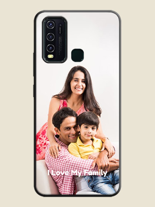Custom Full Single Pic Upload With Text On Space Black Personalized Soft Matte Phone Covers -Vivo Y30