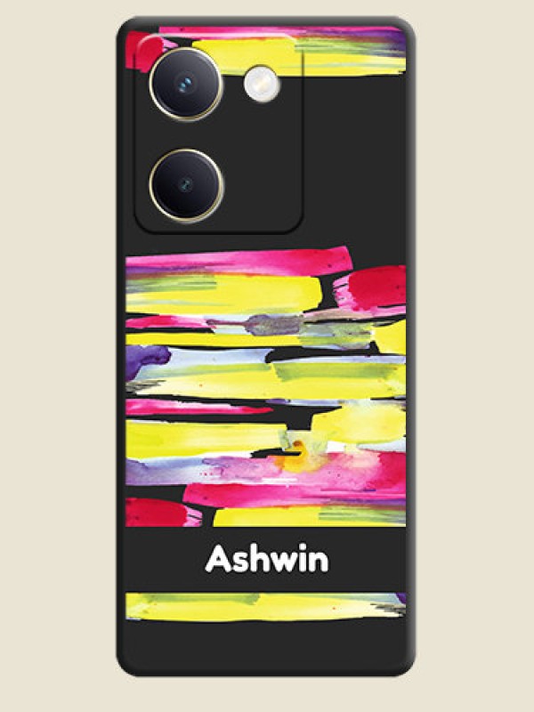 Custom Brush Coloured On Space Black Custom Soft Matte Mobile Back Cover - Vivo Y300 Plus 5G