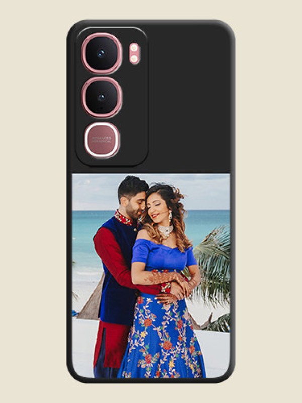 Custom Image Upload With Space Black Color On Custom Soft Matte Mobile Back Cover - Vivo Y31 5G