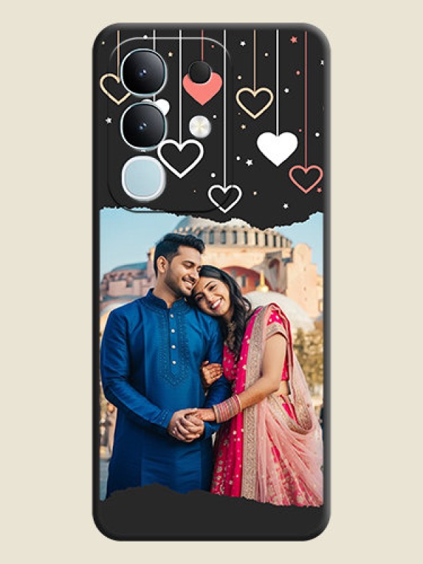 Custom Love Hangings with Splash Wave Picture On Space Black Custom Soft Matte Mobile Back Cover - Vivo Y31 Pro 5G