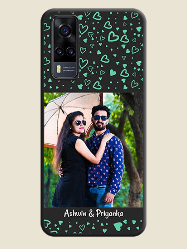 Custom Sea Green Indefinite Love Pattern on Photo on Space Black Soft Matte Mobile Cover - Vivo Y31