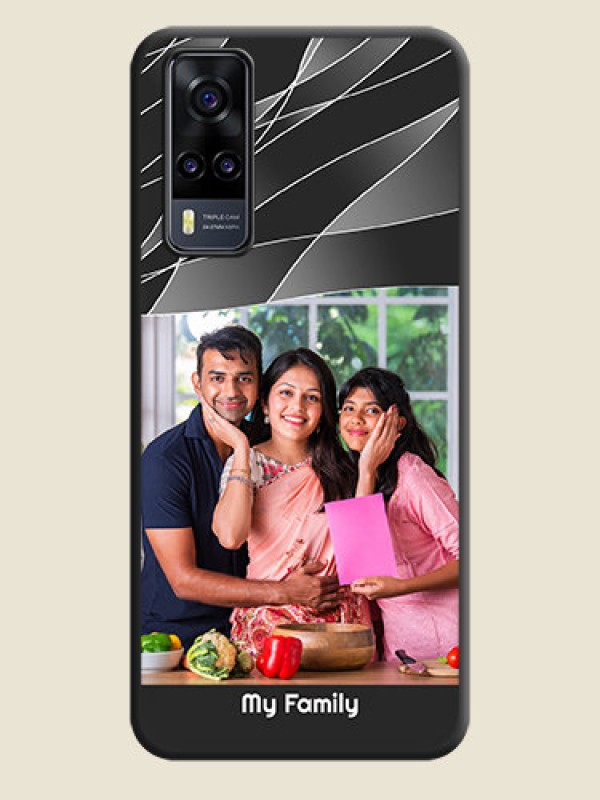 Custom Mixed Wave Lines on Photo on Space Black Soft Matte Mobile Cover - Vivo Y31
