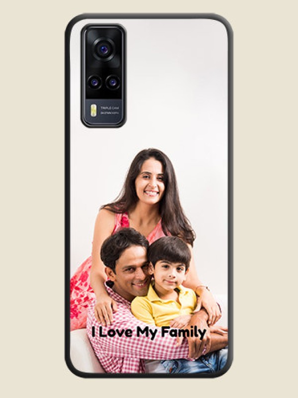 Custom Full Single Pic Upload With Text On Space Black Personalized Soft Matte Phone Covers -Vivo Y31