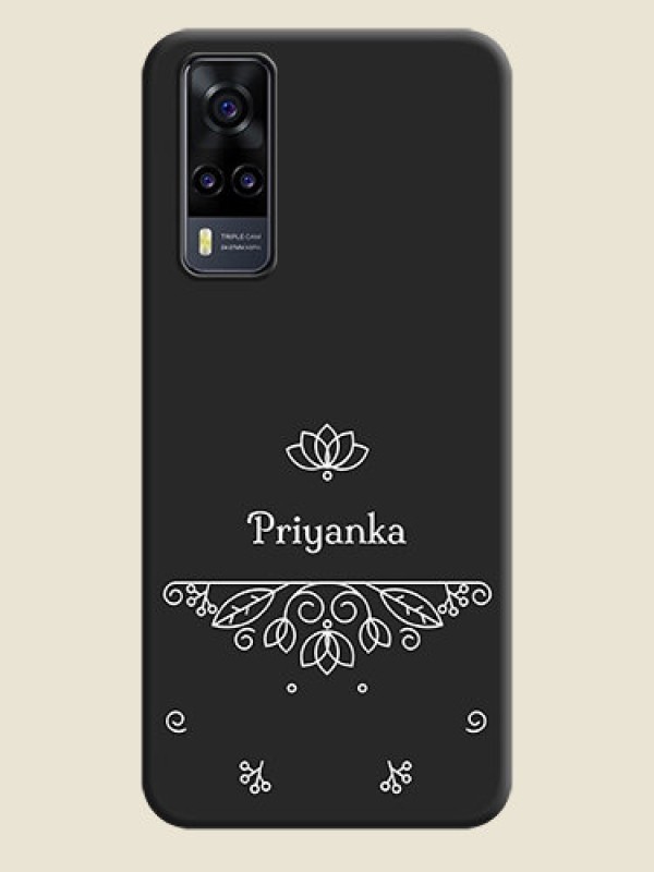 Custom Lotus Garden Custom Text On Space Black Personalized Soft Matte Phone Covers -Vivo Y31