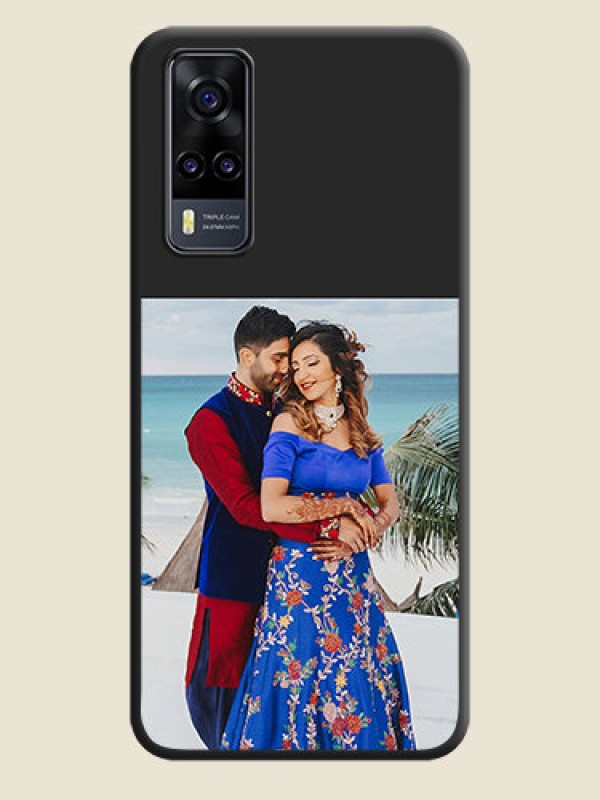Custom Image Upload With Space Black Color On Custom Soft Matte Mobile Back Cover - Vivo Y31