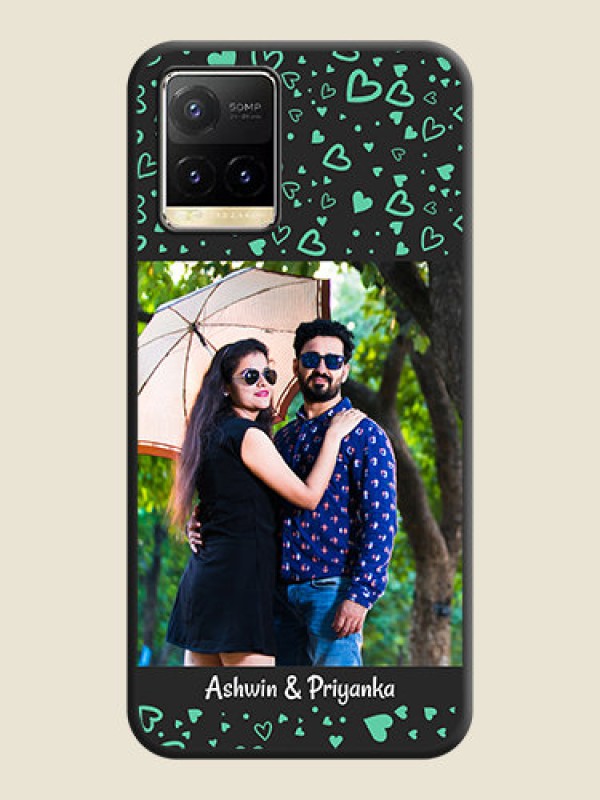 Custom Sea Green Indefinite Love Pattern on Photo on Space Black Soft Matte Mobile Cover - Vivo Y33T