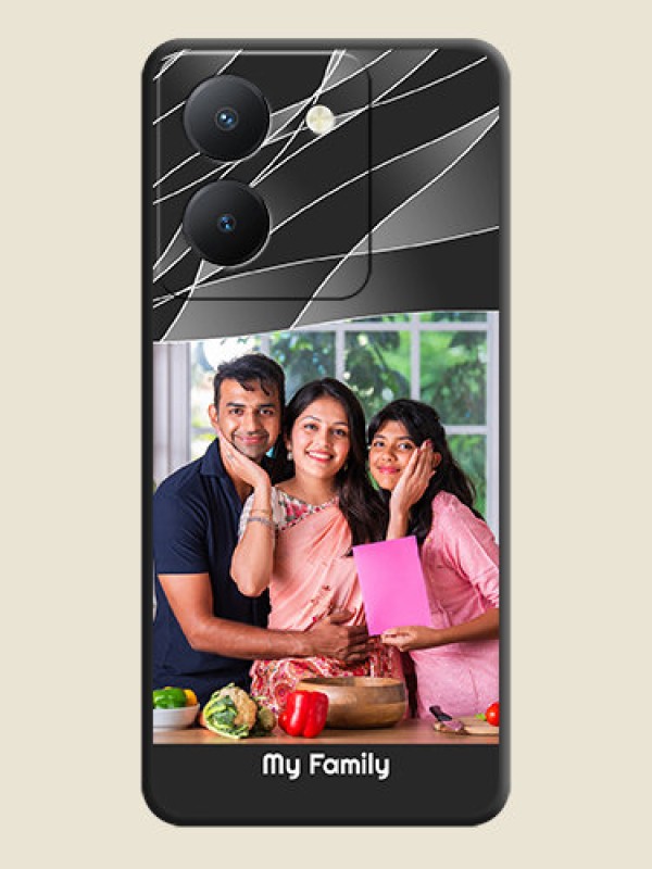 Custom Mixed Wave Lines - Photo on Space Black Soft Matte Mobile Cover - Vivo Y36