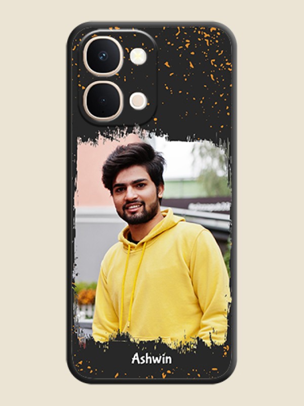 Custom Spray Free Design on Photo On Space Black Custom Soft Matte Mobile Back Cover - Vivo Y51 Pro 5G