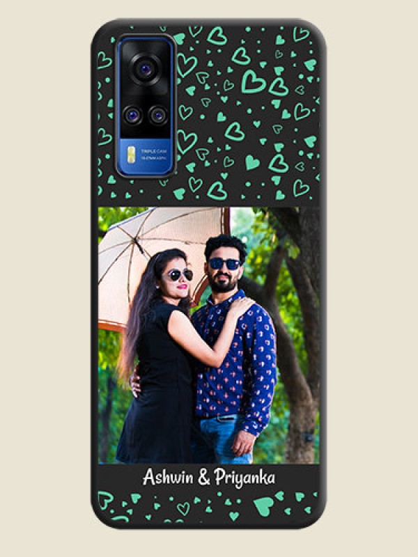 Custom Sea Green Indefinite Love Pattern on Photo on Space Black Soft Matte Mobile Cover - Vivo Y51