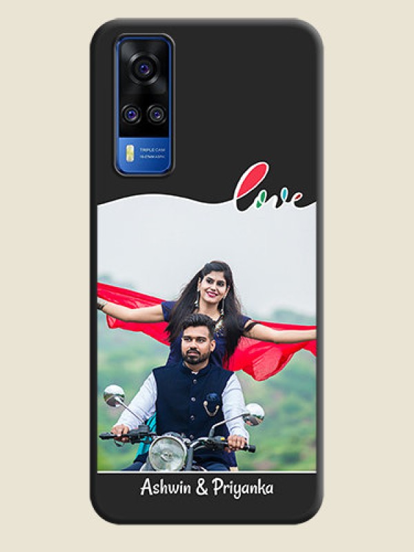 Custom Fall in Love Pattern with Picture on Photo on Space Black Soft Matte Mobile Case - Vivo Y51