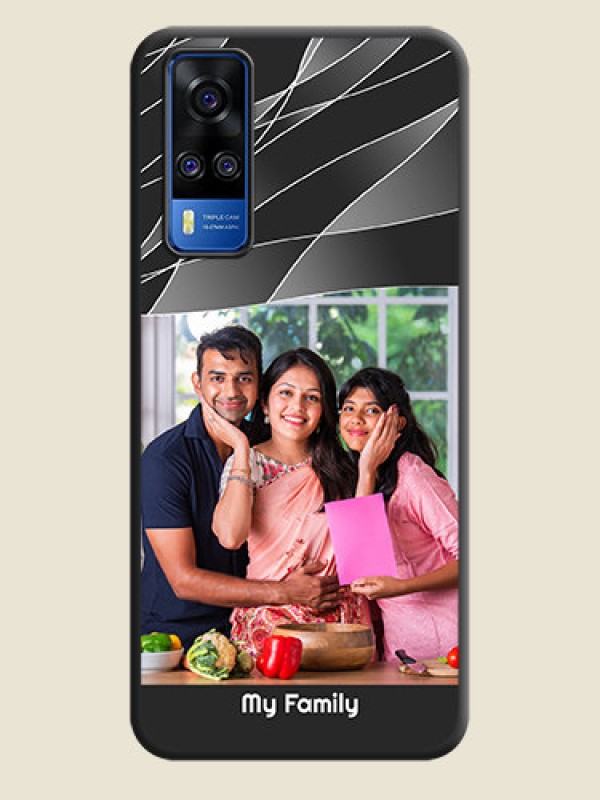 Custom Mixed Wave Lines on Photo on Space Black Soft Matte Mobile Cover - Vivo Y51