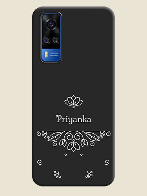 Custom Lotus Garden Custom Text On Space Black Personalized Soft Matte Phone Covers -Vivo Y51