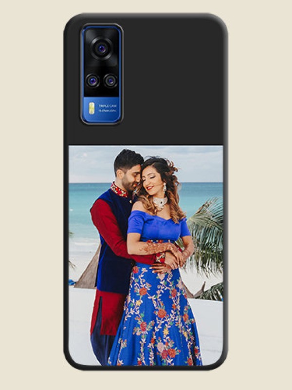 Custom Image Upload With Space Black Color On Custom Soft Matte Mobile Back Cover - Vivo Y51
