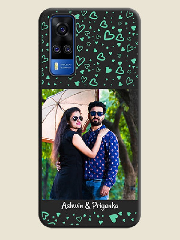 Custom Sea Green Indefinite Love Pattern on Photo on Space Black Soft Matte Mobile Cover - Vivo Y51A