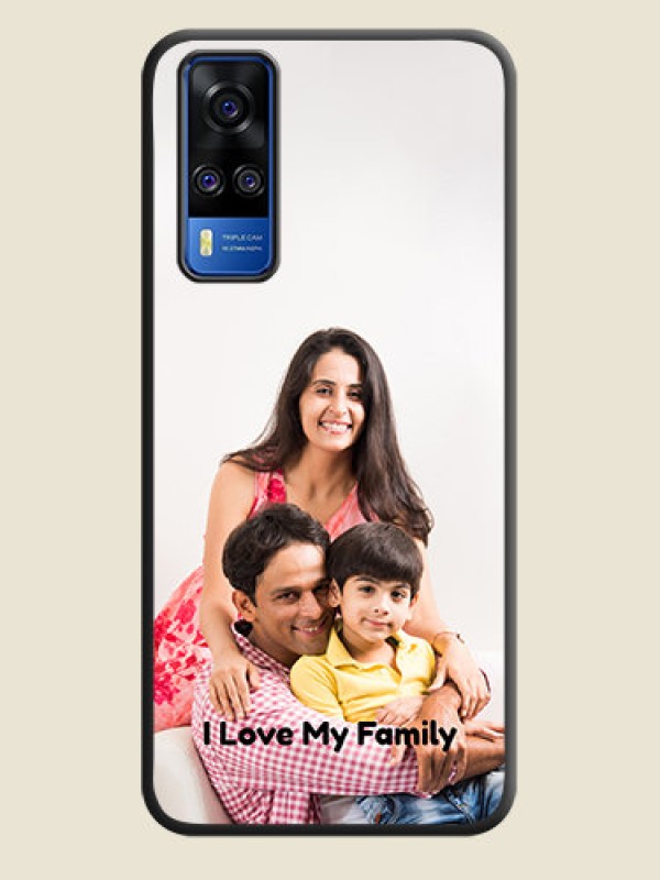 Custom Full Single Pic Upload With Text On Space Black Personalized Soft Matte Phone Covers -Vivo Y51A
