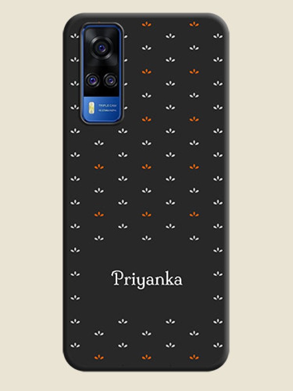 Custom Simple Pattern With Custom Text On Space Black Personalized Soft Matte Phone Covers -Vivo Y51A
