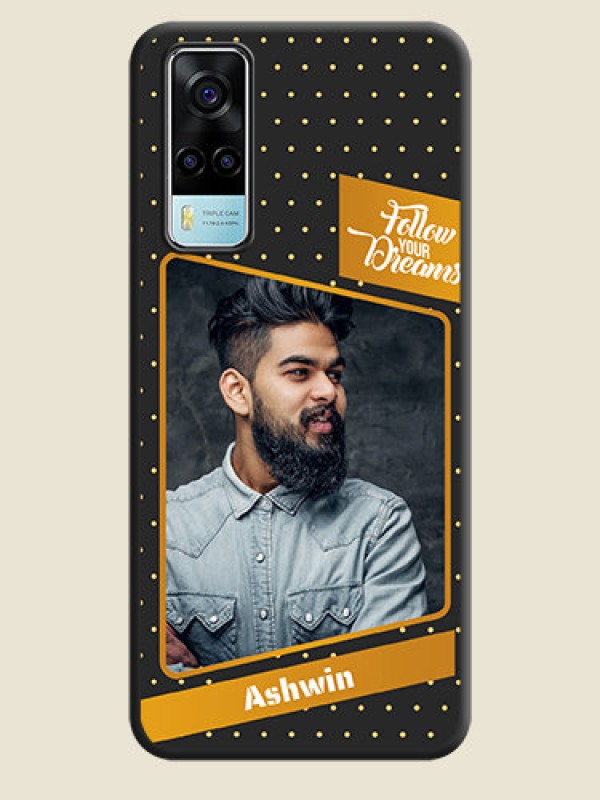 Custom Follow Your Dreams with White Dots on Space Black Custom Soft Matte Phone Cases - Vivo Y53s