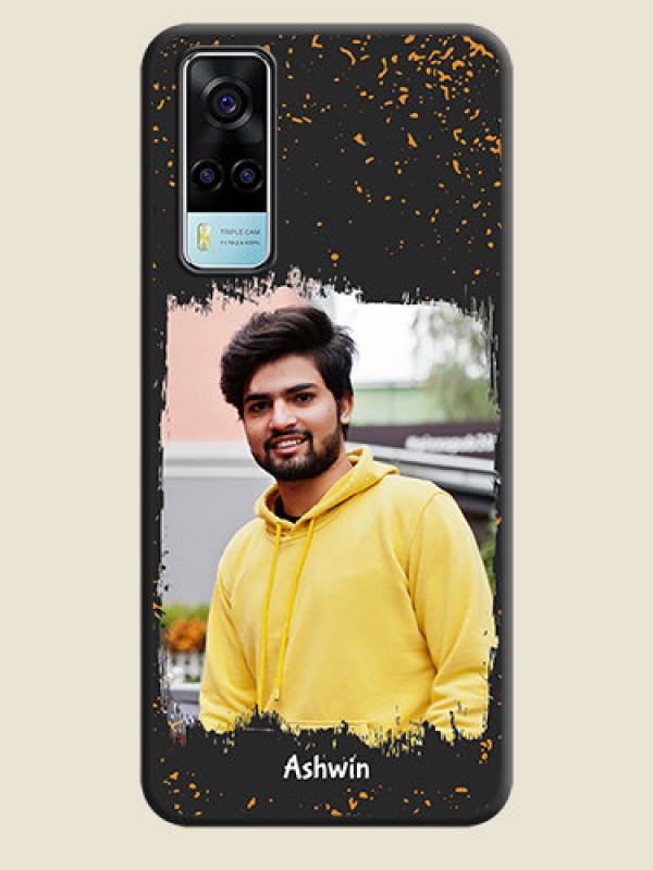 Custom Spray Free Design on Photo on Space Black Soft Matte Phone Cover - Vivo Y53s