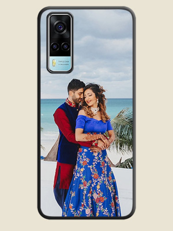 Custom Full Single Pic Upload On Space Black Personalized Soft Matte Phone Covers -Vivo Y53S