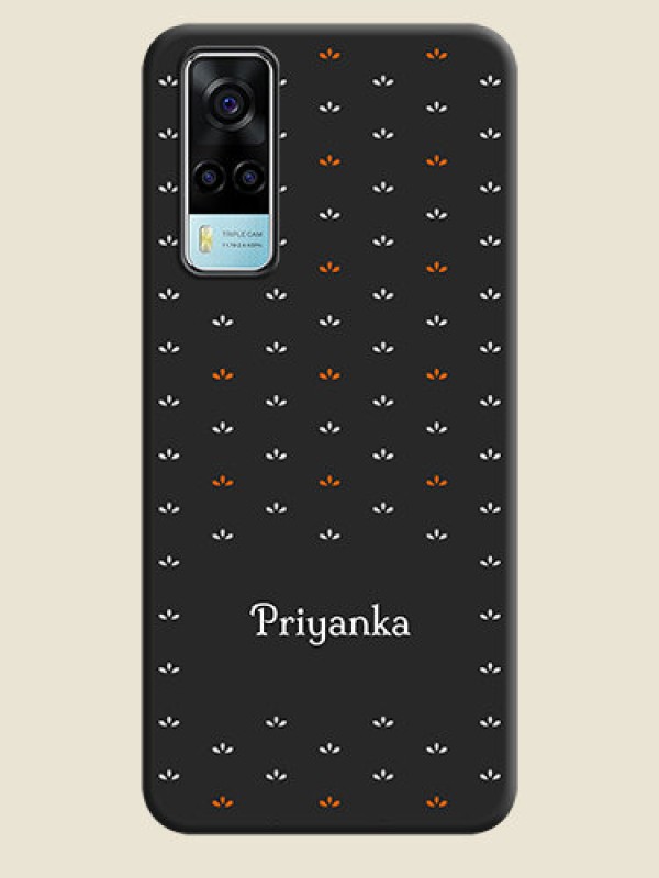 Custom Simple Pattern With Custom Text On Space Black Personalized Soft Matte Phone Covers -Vivo Y53S