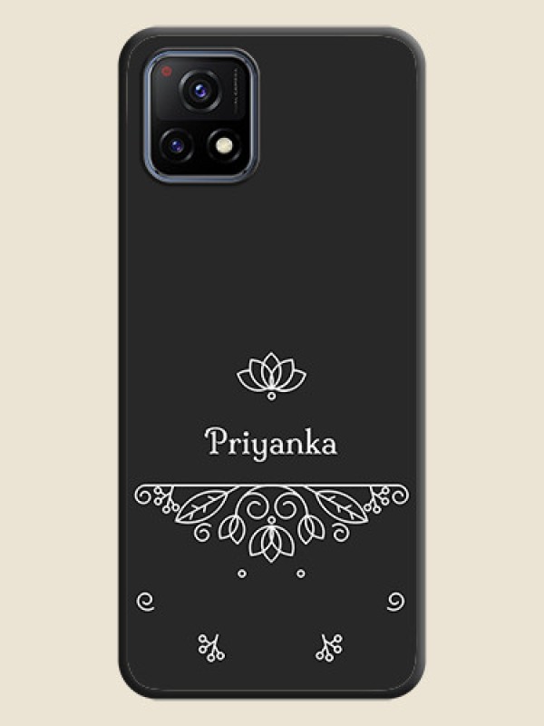 Custom Lotus Garden Custom Text On Space Black Personalized Soft Matte Phone Covers -Vivo Y72 5G