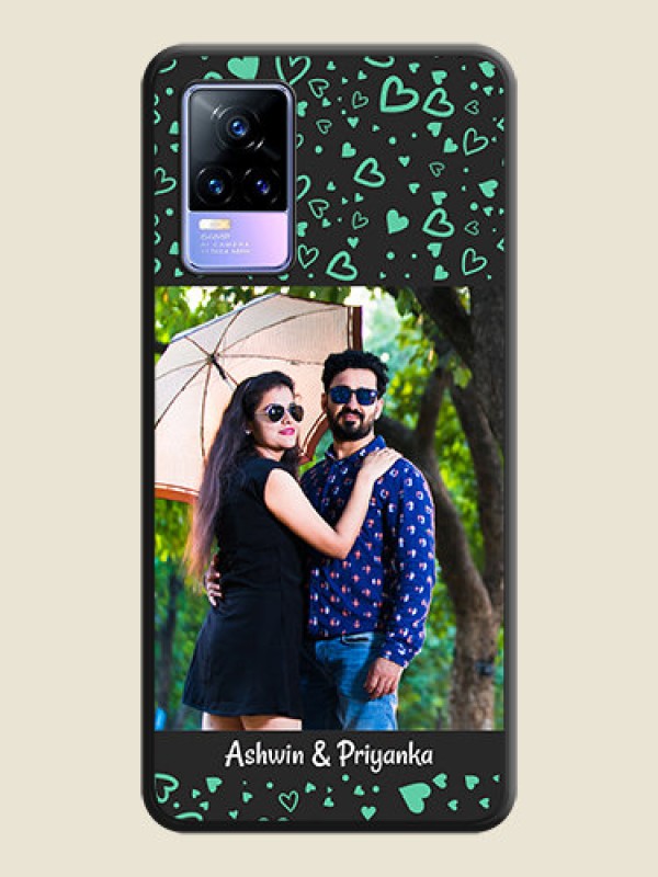 Custom Sea Green Indefinite Love Pattern on Photo on Space Black Soft Matte Mobile Cover - Vivo Y73