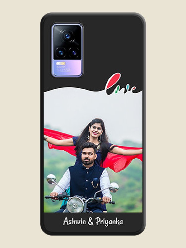 Custom Fall in Love Pattern with Picture on Photo on Space Black Soft Matte Mobile Case - Vivo Y73