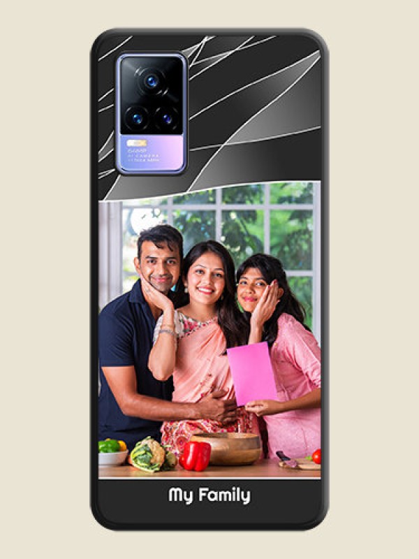 Custom Mixed Wave Lines on Photo on Space Black Soft Matte Mobile Cover - Vivo Y73