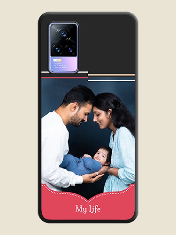 Custom Classic Plain Design with Name on Photo on Space Black Soft Matte Phone Cover - Vivo Y73