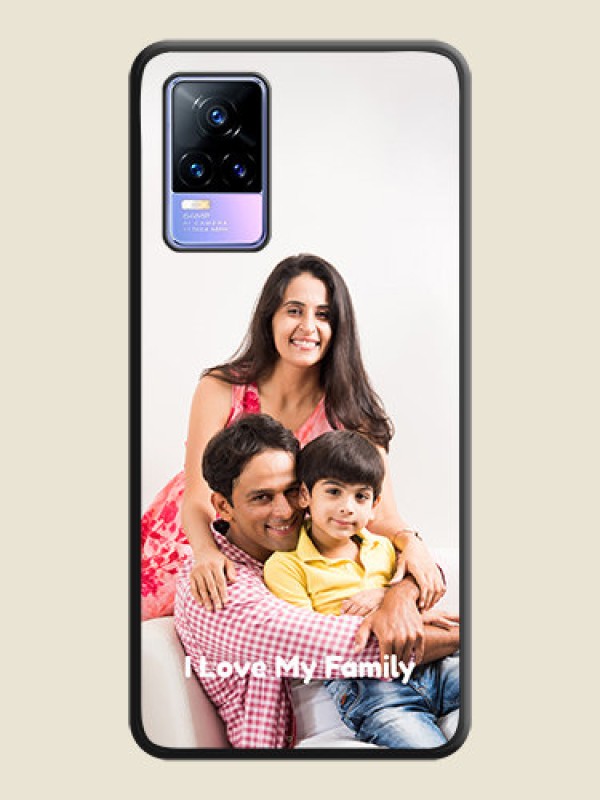 Custom Full Single Pic Upload With Text On Space Black Personalized Soft Matte Phone Covers -Vivo Y73