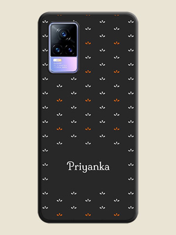 Custom Simple Pattern With Custom Text On Space Black Personalized Soft Matte Phone Covers -Vivo Y73