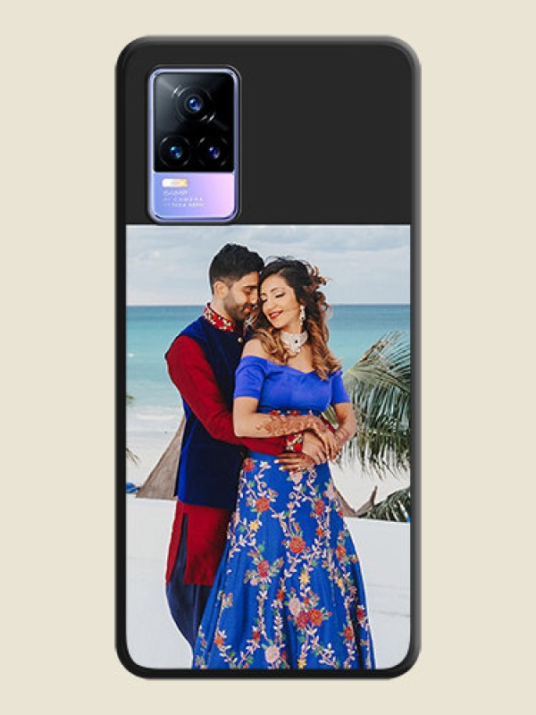 Custom Image Upload With Space Black Color On Custom Soft Matte Mobile Back Cover - Vivo Y73