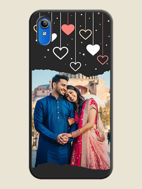 Custom Love Hangings with Splash Wave Picture on Space Black Custom Soft Matte Phone Back Cover - Vivo Y91i