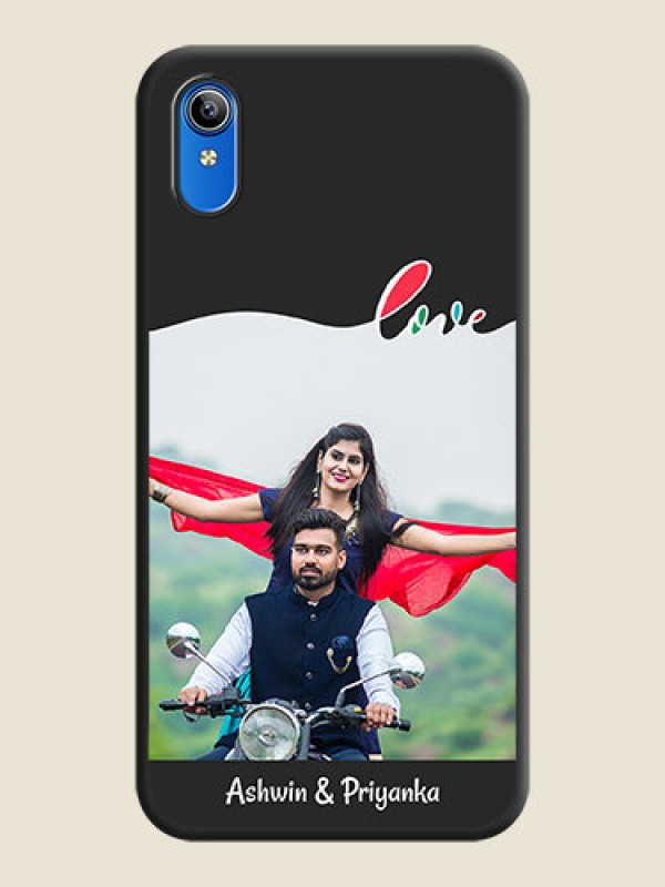 Custom Fall in Love Pattern with Picture on Photo on Space Black Soft Matte Mobile Case - Vivo Y91i