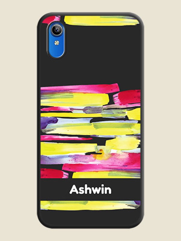 Custom Brush Coloured on Space Black Personalized Soft Matte Phone Covers - Vivo Y91i