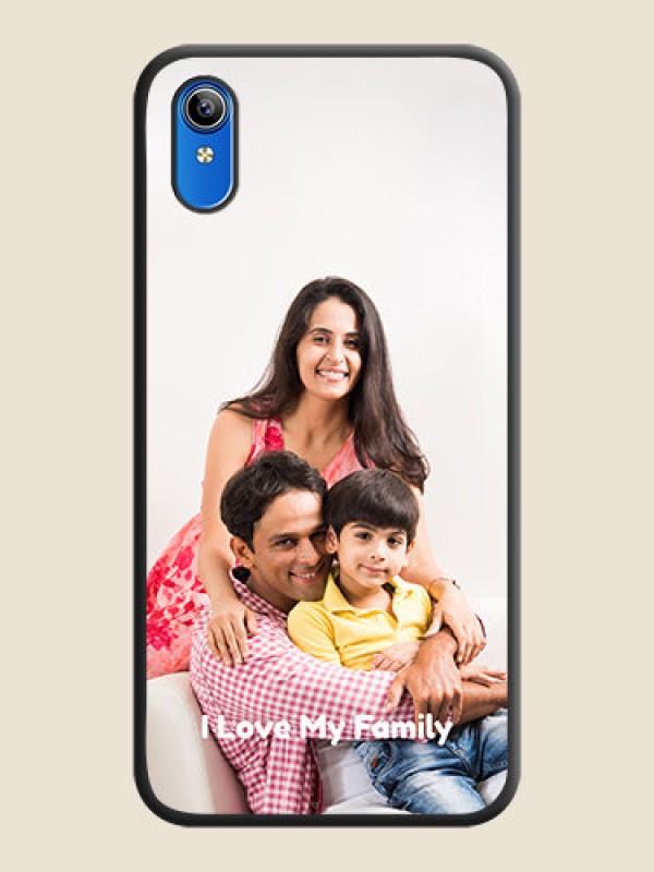 Custom Full Single Pic Upload With Text On Space Black Personalized Soft Matte Phone Covers -Vivo Y91I