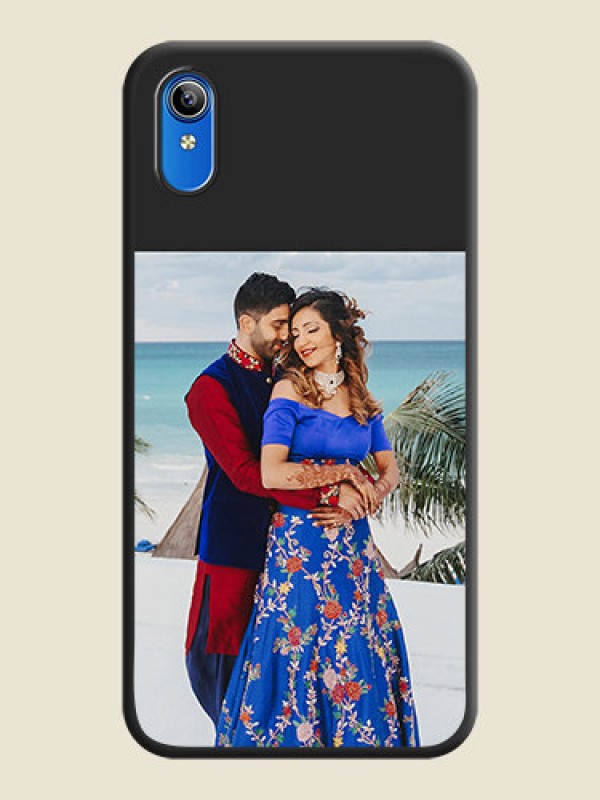 Custom Image Upload With Space Black Color On Custom Soft Matte Mobile Back Cover - Vivo Y91I
