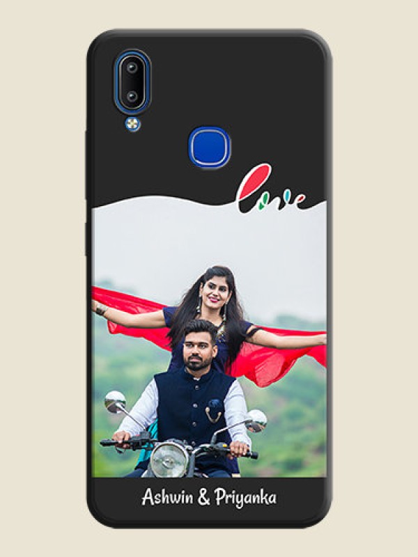 Custom Fall in Love Pattern with Picture - Photo on Space Black Soft Matte Mobile Case - Vivo Y93
