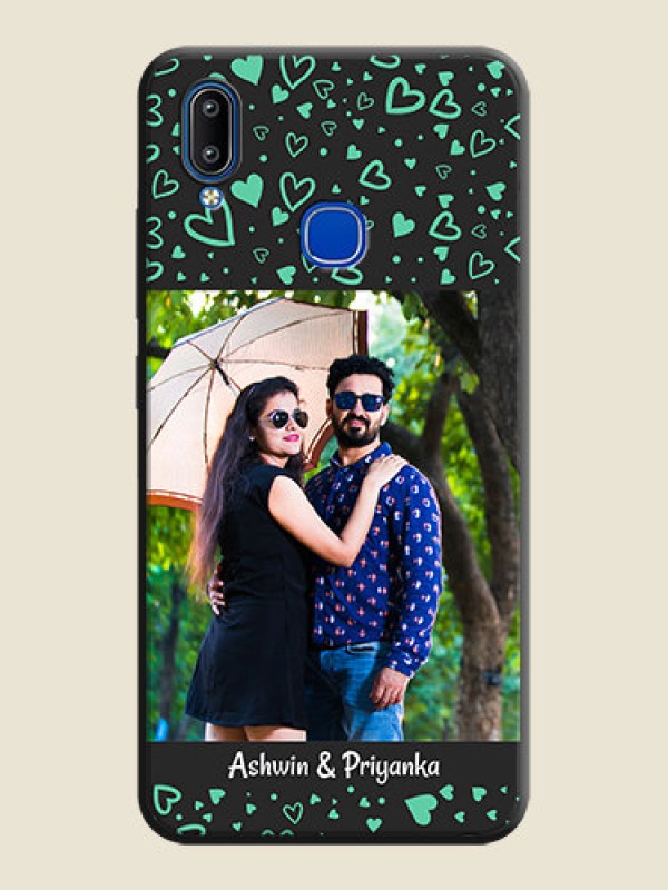 Custom Sea Green Indefinite Love Pattern - Photo on Space Black Soft Matte Mobile Cover - Vivo Y95