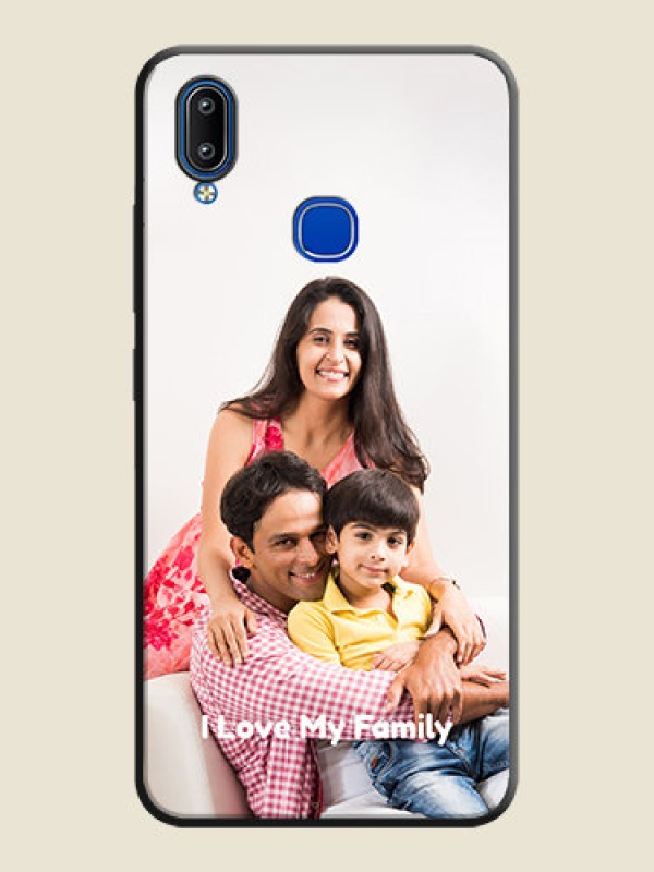 Custom Full Single Pic Upload With Text On Space Black Personalized Soft Matte Phone Covers -Vivo Y95