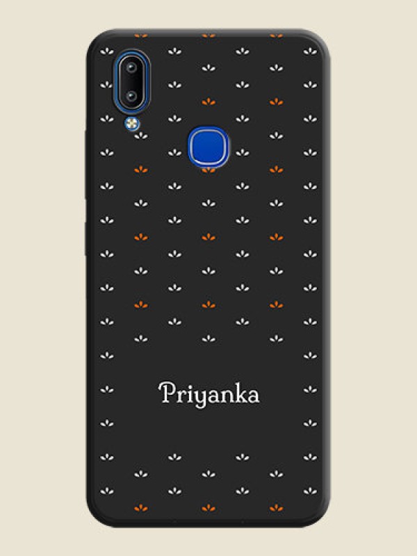 Custom Simple Pattern With Custom Text On Space Black Personalized Soft Matte Phone Covers -Vivo Y95
