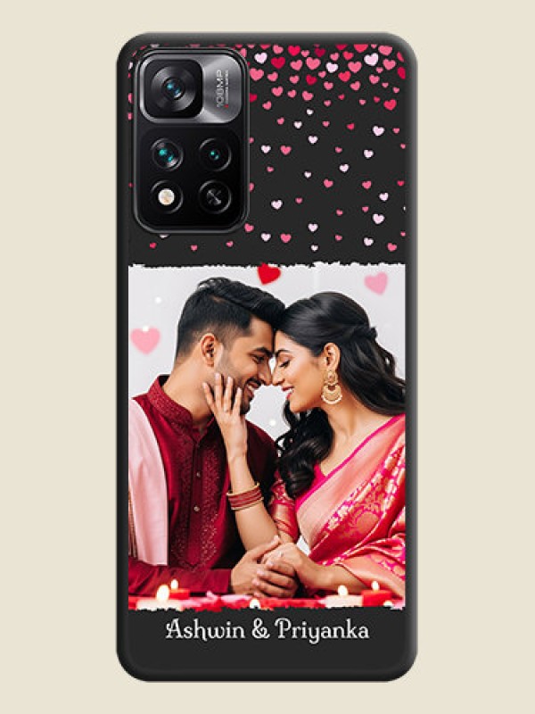 Custom Fall in Love with Your Partner  on Photo on Space Black Soft Matte Phone Cover - Xiaomi 11I 5G