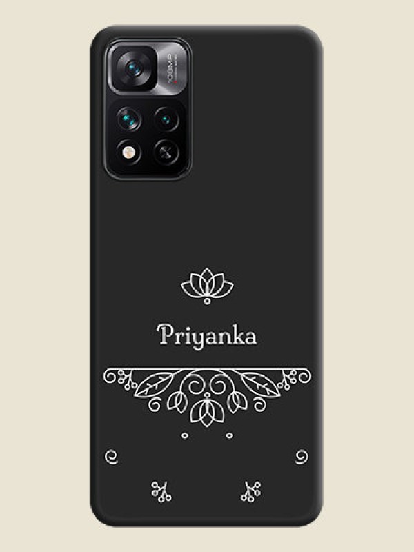Custom Lotus Garden Custom Text On Space Black Personalized Soft Matte Phone Covers -Xiaomi 11I 5G