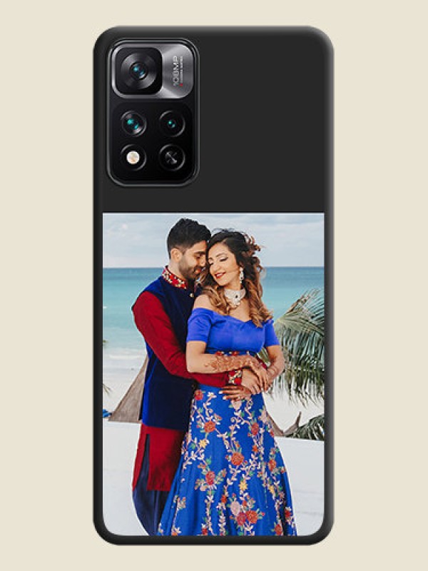 Custom Image Upload With Space Black Color On Custom Soft Matte Mobile Back Cover - Xiaomi 11I 5G