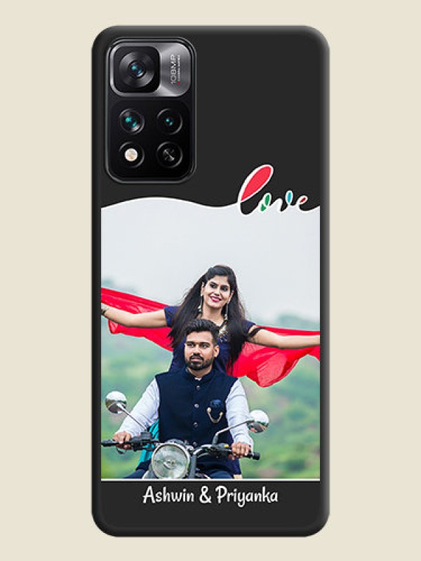 Custom Fall in Love Pattern with Picture on Photo on Space Black Soft Matte Mobile Case - Xiaomi 11i Hypercharge 5G