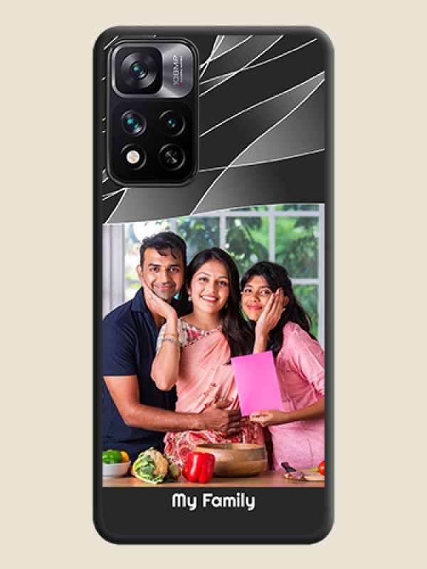 Custom Mixed Wave Lines on Photo on Space Black Soft Matte Mobile Cover - Xiaomi 11i Hypercharge 5G